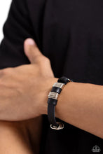 Load image into Gallery viewer, Paparazzi Hardware Hustle - Black Urban Bracelet
