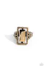 Load image into Gallery viewer, Paparazzi Emerald Elegance - Brass Ring
