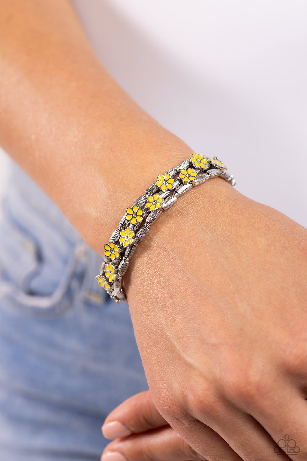 Paparazzi Scattered Springtime - Yellow Bracelet