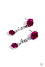 Load image into Gallery viewer, Paparazzi 2pc Set: Roses Supposes - Pink Bracelet &amp; Led by the ROSE - Pink Earrings
