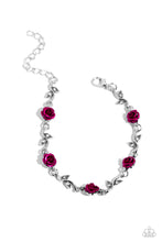 Load image into Gallery viewer, Paparazzi 2pc Set: Roses Supposes - Pink Bracelet &amp; Led by the ROSE - Pink Earrings
