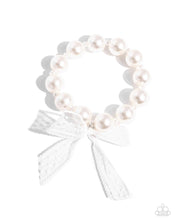 Load image into Gallery viewer, Paparazzi 2pc. Set: Elegance Ease - White Earrings &amp; Girly Glam - White Bracelet
