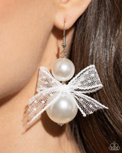 Load image into Gallery viewer, Paparazzi 2pc. Set: Elegance Ease - White Earrings &amp; Girly Glam - White Bracelet
