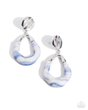 Load image into Gallery viewer, Paparazzi High-Sheen Swirls - Blue Earrings
