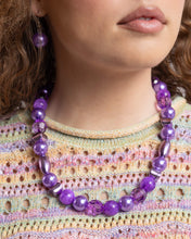 Load image into Gallery viewer, Paparazzi 2pc. Set: Plentiful Pearls - Purple Necklace &amp; Plentiful Pigment - Purple Bracelet
