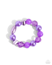 Load image into Gallery viewer, Paparazzi 2pc. Set: Plentiful Pearls - Purple Necklace &amp; Plentiful Pigment - Purple Bracelet
