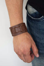 Load image into Gallery viewer, Paparazzi Plainly Plaited - Brown Mens Bracelet
