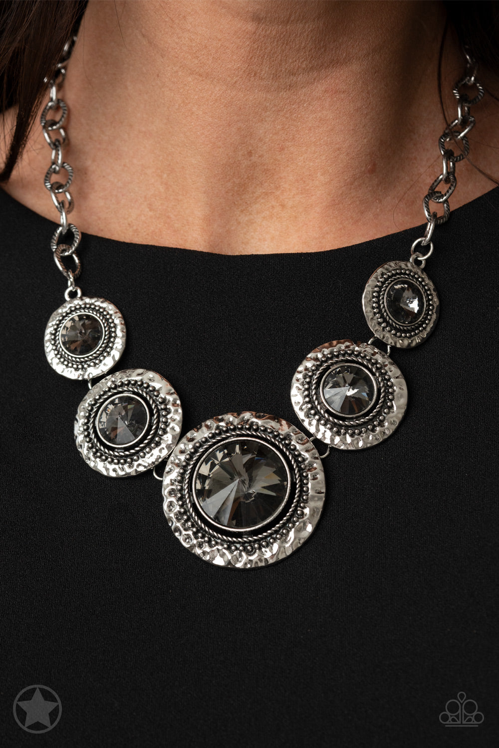 Paparazzi Global Glamour - Silver BLOCKBUSTER Necklaces