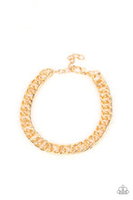 Load image into Gallery viewer, Paparazzi Game-Changing Couture - Gold Mens Bracelet
