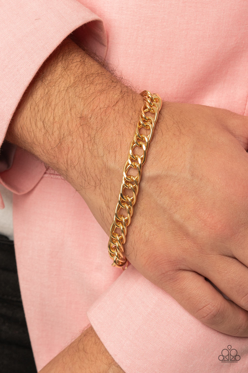 Paparazzi Game-Changing Couture - Gold Mens Bracelet