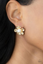 Load image into Gallery viewer, Apple Blossom Pearls - Gold Earrings
