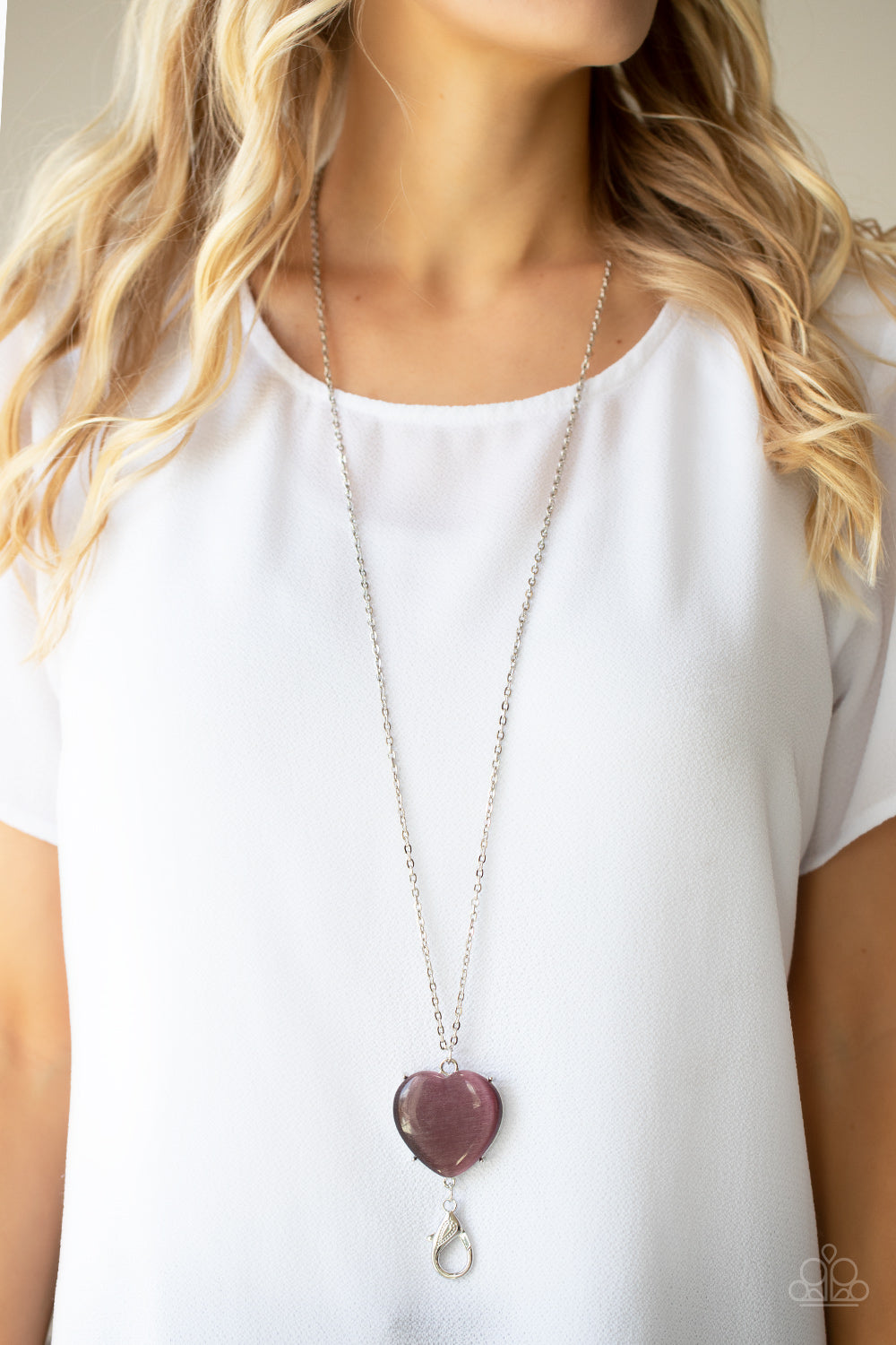 Warmhearted Glow - Purple Lanyard Necklace