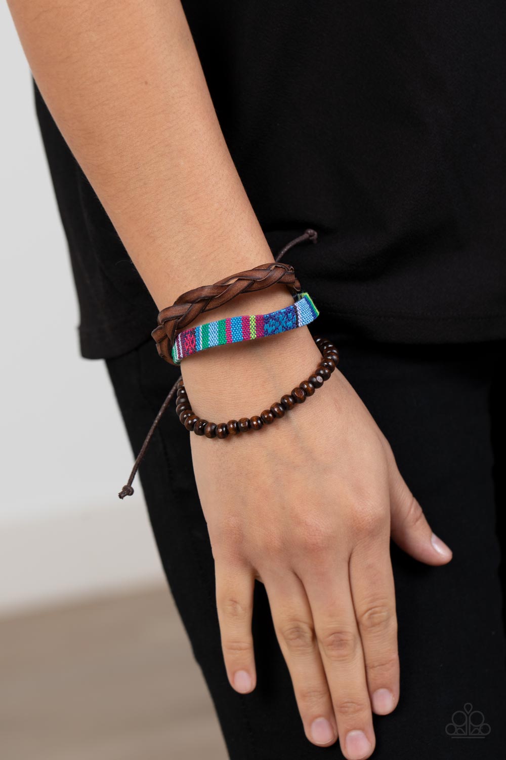 Textile Texting - Blue Urban Bracelet