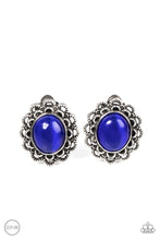 Load image into Gallery viewer, Garden Gazebo - Blue Clip-On Earrings
