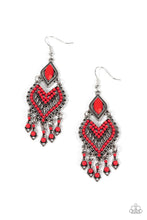 Load image into Gallery viewer, Dearly Debonair - Red Earrings
