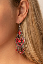 Load image into Gallery viewer, Dearly Debonair - Red Earrings
