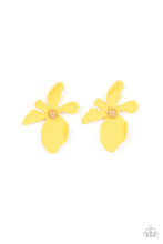 Load image into Gallery viewer, Paparazzi Hawaiian Heiress - Yellow Post Earrings
