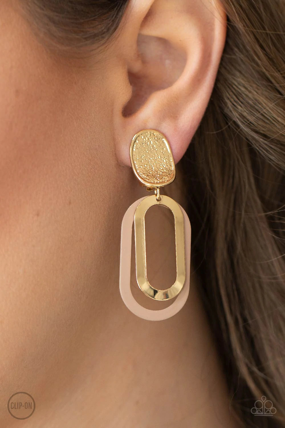 Melrose Mystery - Brown Clip-On Earrings