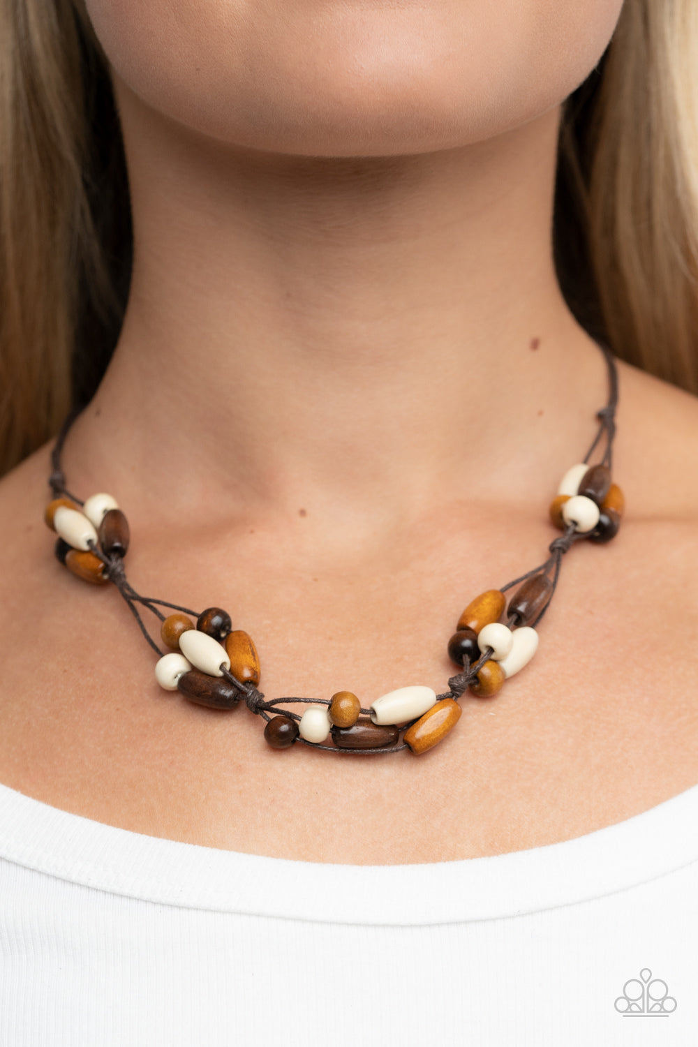 Paparazzi Outback Epic - Brown Urban Necklace