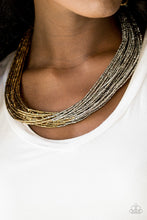 Load image into Gallery viewer, Flashy Fashion - Brass Necklace
