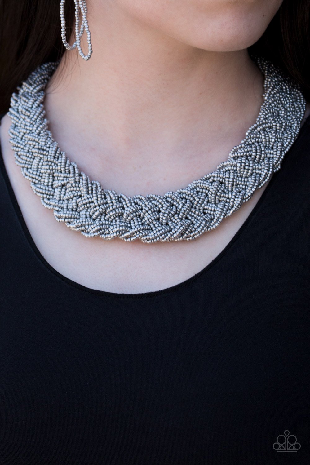 Mesmerizingly Mesopotamia - Silver Necklace