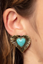 Load image into Gallery viewer, Rustic Romance - Brass Post Earrings
