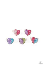 Load image into Gallery viewer, Lil Diva - Two-Tone Glitter Heart Rings
