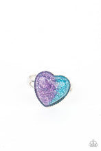 Load image into Gallery viewer, Lil Diva - Two-Tone Glitter Heart Rings
